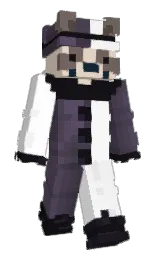white and woodsmoke Minecraft skin — Slim model — first worn by PandaPanzon