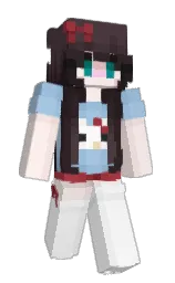 white and provincial pink Minecraft skin — Slim model — first worn by MilkyCow00