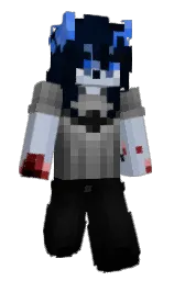 blue charcoal and heather Minecraft skin — Slim model — first worn by nethi