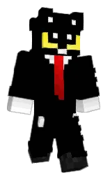 black and white Minecraft skin — Classic model