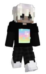 black and cod gray Minecraft skin — Slim model — first worn by xrycerzyk09xd