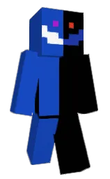 denim and black Minecraft skin — Classic model