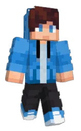 picton blue and curious blue Minecraft skin — Classic model