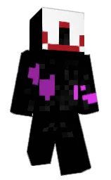 black and heliotrope Minecraft skin — Classic model