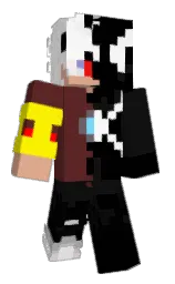 black and cod gray Minecraft skin — Classic model