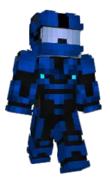 BlueRogue3's Minecraft skin wearing the Follower's cape