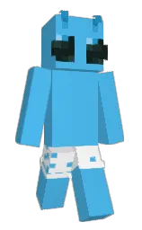 picton blue and white Minecraft skin — Slim model — first worn by nearlyblue