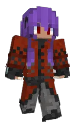 fuchsia blue and gigas Minecraft skin — Classic model — first worn by DeathgripsfanXDD