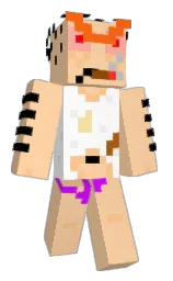 flesh and white Minecraft skin — Classic model — first worn by EggNog5801