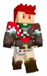 peach orange and guardsman red Minecraft skin — Classic model — first worn by Firelord107