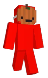 red and cod gray Minecraft skin — Classic model