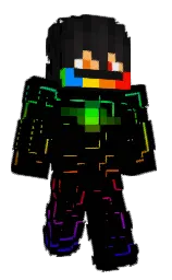 black and cod gray Minecraft skin — Classic model