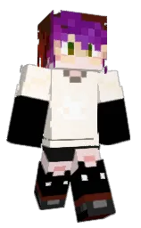 Cat1com23's Minecraft skin wearing the Pan cape