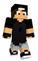 black and cod gray Minecraft skin — Classic model