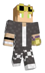 AtomikUno's Minecraft skin wearing the 15th Anniversary cape