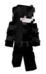 black and cod gray Minecraft skin — Slim model — first worn by d4lena