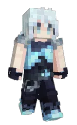 steel gray and cinder Minecraft skin — Slim model — first worn by x1r3