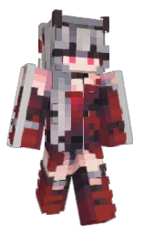 stiletto and silver rust Minecraft skin — Classic model — first worn by KorinKat