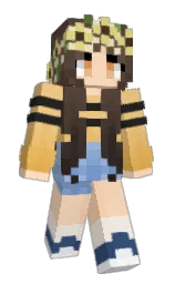 luvlysunflower's Minecraft skin wearing the Cherry Blossom cape