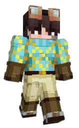 metallic bronze and straw Minecraft skin — Classic model