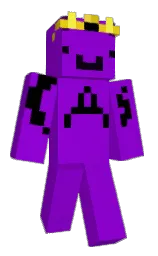 electric violet and black Minecraft skin — Classic model