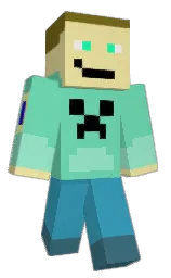 black and boston blue Minecraft skin — Classic model