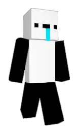 white and black Minecraft skin — Slim model