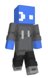 dodger blue and mid gray Minecraft skin — Slim model — first worn by _walleye
