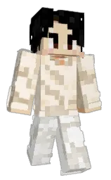 black and linen Minecraft skin — Classic model — first worn by Hotakii