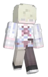 ecru white and white Minecraft skin — Slim model — first worn by Chobo_im