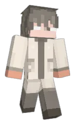 white linen and fuscous gray Minecraft skin — Classic model