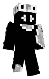 black and tutu Minecraft skin — Classic model — first worn by deminecrafterlol