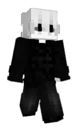 black and gallery Minecraft skin — Slim model — first worn by Samuel34GHG
