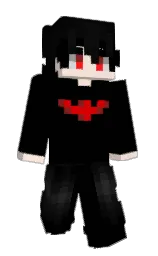 black and linen Minecraft skin — Slim model