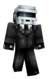 white and black Minecraft skin — Classic model
