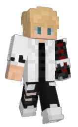 iitsCharlie's Minecraft skin wearing the Menace cape