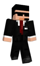 black and cod gray Minecraft skin — Classic model