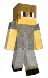 goldenrod and natural gray Minecraft skin — Classic model — first worn by Miner2615