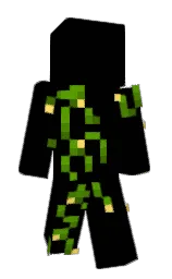 black and limeade Minecraft skin — Slim model — first worn by Pixeldasigma