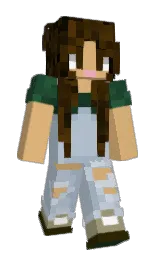 BeccaBear's Minecraft skin wearing the Copper cape
