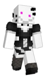 white and cod gray Minecraft skin — Classic model — first worn by aluentis