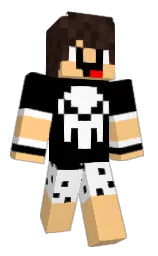 black and chardonnay Minecraft skin — Classic model — first worn by Farkazz