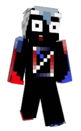 WNLZZY's Minecraft skin wearing the Purple Heart cape