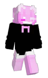 black and pink lace Minecraft skin — Slim model