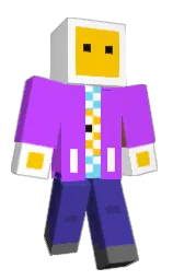 white and heliotrope Minecraft skin — Classic model