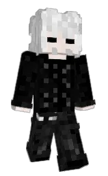 black and cod gray Minecraft skin — Slim model — first worn by 689BADVIBEZGIRL