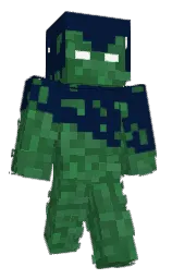 green pea and deep cove Minecraft skin — Classic model — first worn by Cachoito
