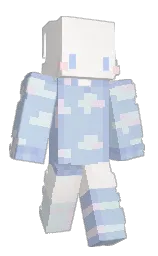 periwinkle gray and soapstone Minecraft skin — Slim model — first worn by tinyfemi