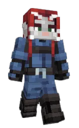 black and kashmir blue Minecraft skin — Slim model — first worn by Qugerts_