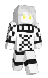 white and alabaster Minecraft skin — Slim model